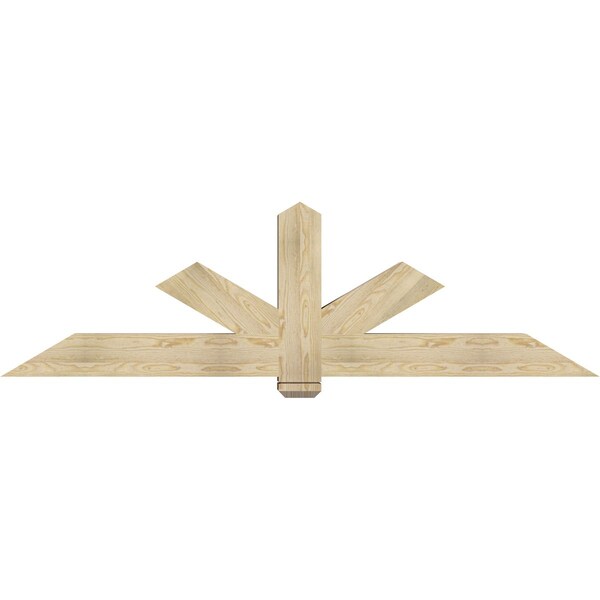 Ekena Millwork Kennewick Rough Sawn Timber Gable Bracket, Douglas Fir, 84"W x 24"H x 6"D x 6"F, 7/12 Pitch GBW084X24X0606KEN00RDF - main